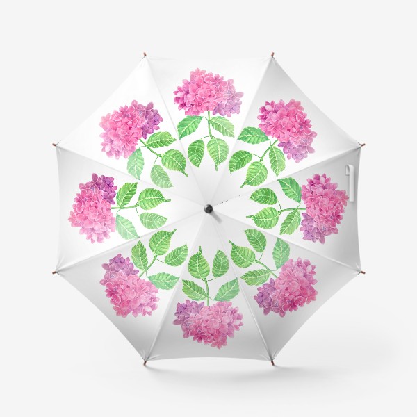 Зонт «Ветка розовой гортензии»