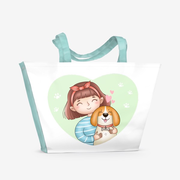 Пляжная сумка «Люблю собак!»