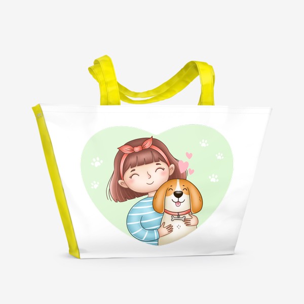 Пляжная сумка «Люблю собак!»