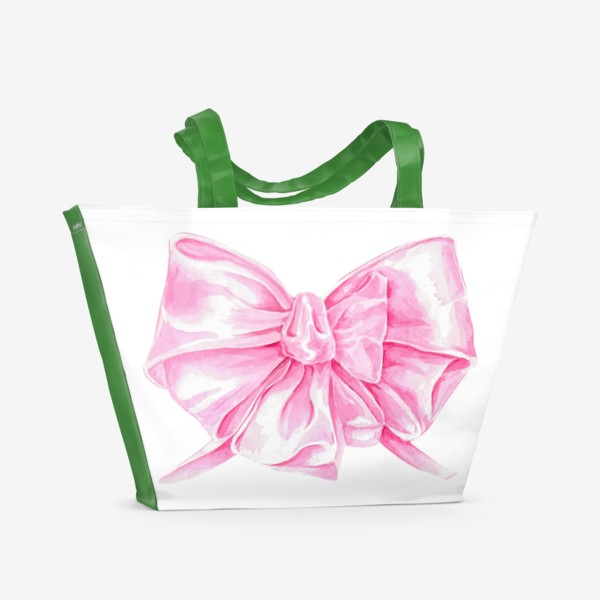 Пляжная сумка «Розовый шелковый бант»