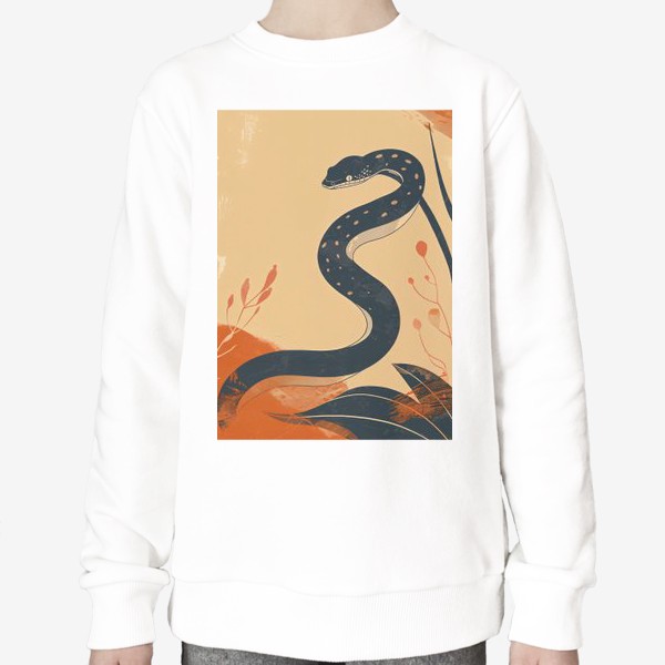 Свитшот «Черная змея минимализм»