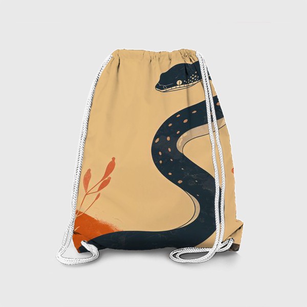 Рюкзак «Черная змея минимализм»
