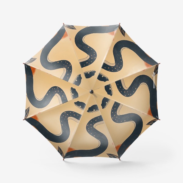 Зонт «Черная змея минимализм»