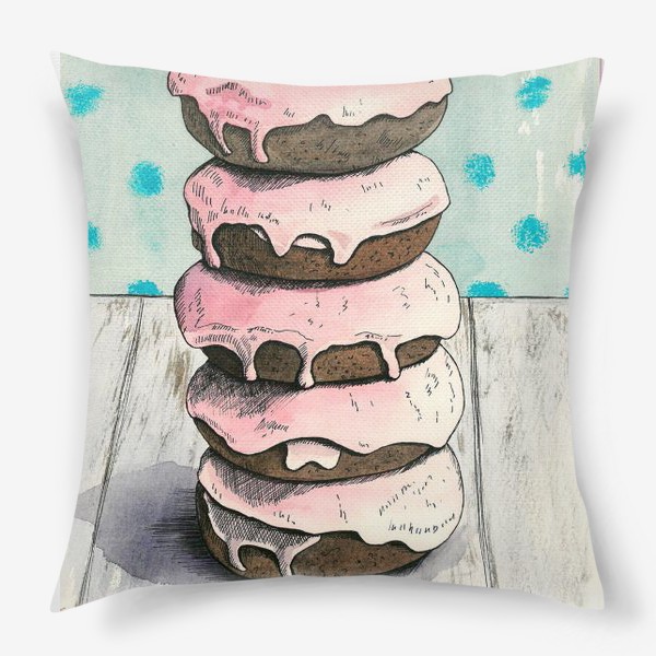 Подушка «Розовые пончики»