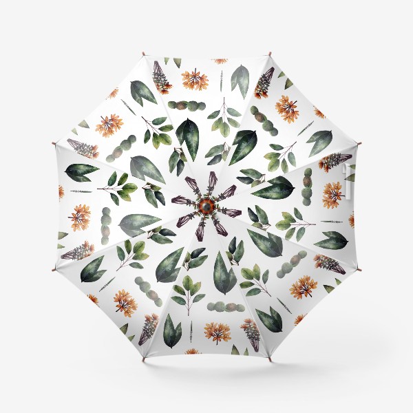 Зонт «Растительный паттерн в скандинавском стиле»