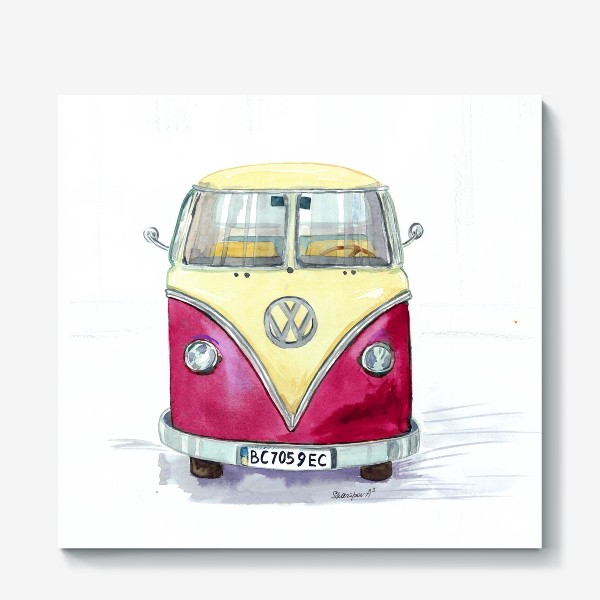 Холст «Автобус любимый VW»