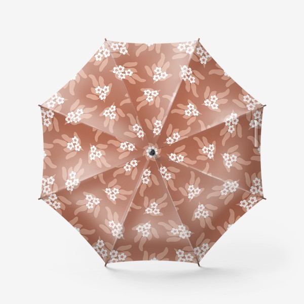 Зонт «Весенние цветы, персиковый»