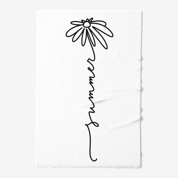 Полотенце «Летний цветок и надпись: Summer»
