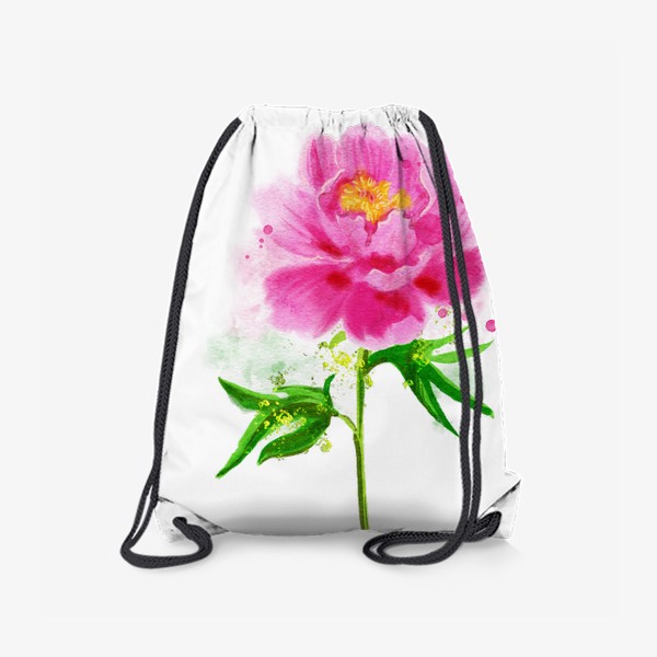 Рюкзак «пион, розовые брызги»