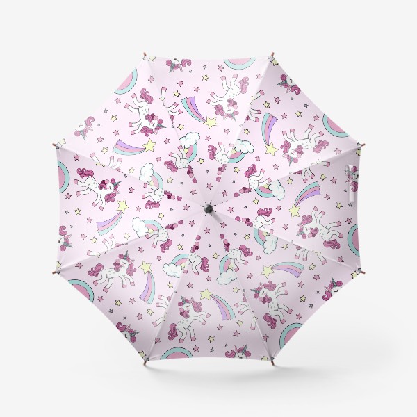 Зонт «паттерн с единорогами»