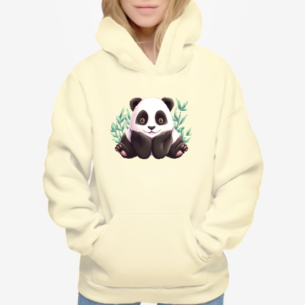 Худи «Панда и листья бамбука»