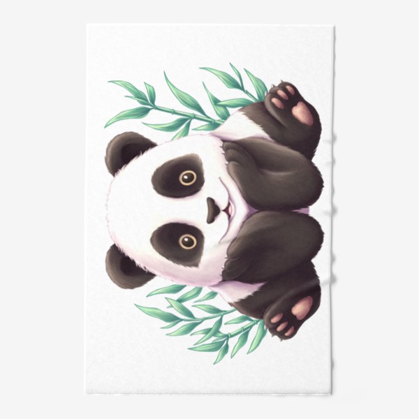 Полотенце «Панда и листья бамбука»