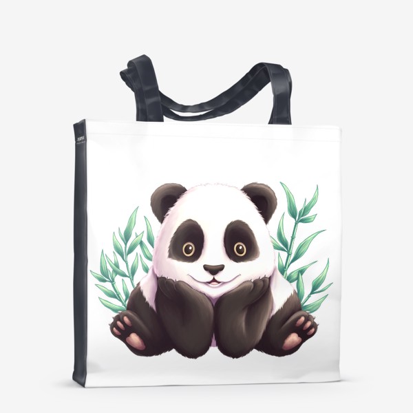 Сумка-шоппер «Панда и листья бамбука»