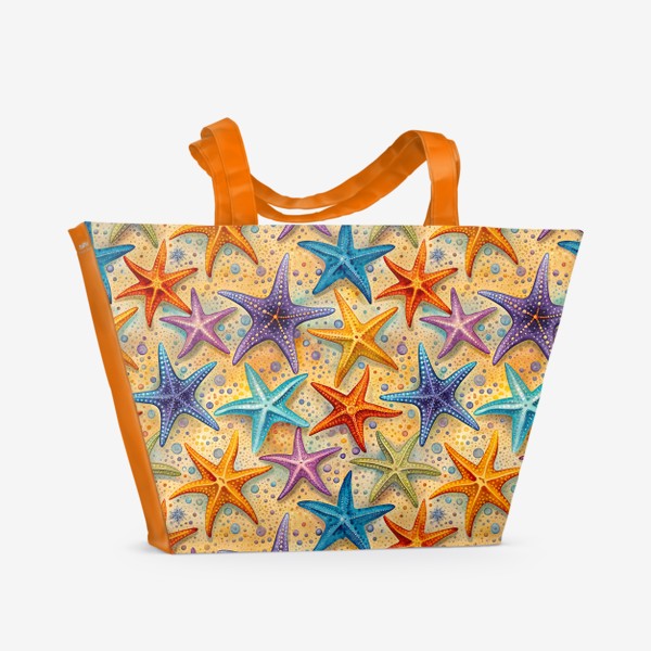 Пляжная сумка «Паттерн морские звёзды»