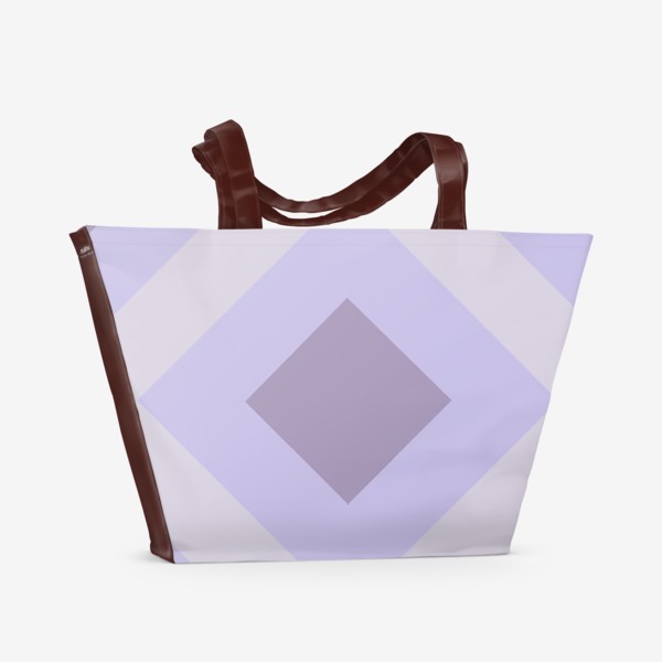 Пляжная сумка «Серо-сиреневый геометрический узор»