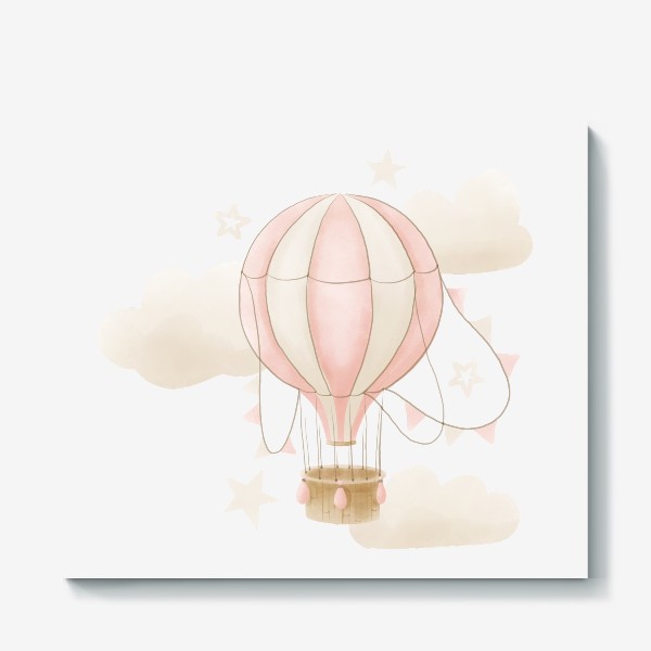 Холст «Розовый воздушный шар»