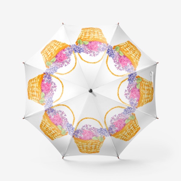 Зонт «Корзина с гортензиями»