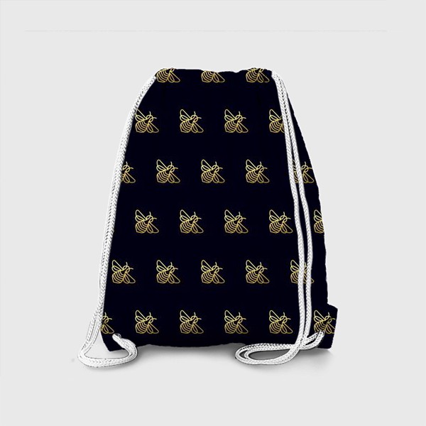 Рюкзак «Наполеоновские пчелы. Лакшери голд. Черный и золото. Винтажная графика для пчеловода и пасеки»