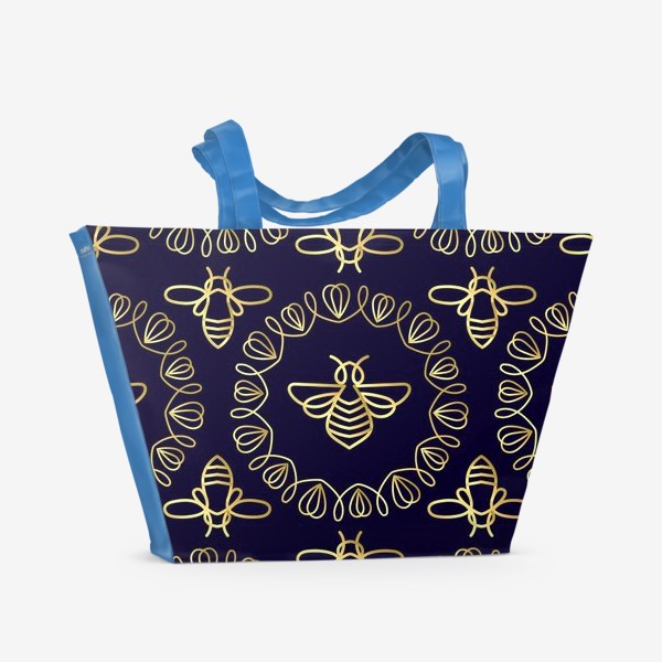 Пляжная сумка «Золотые пчелы наполеона. Лакшери голд»