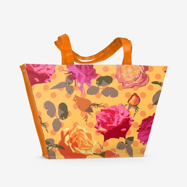 Пляжная сумка «Розы шебби шик»