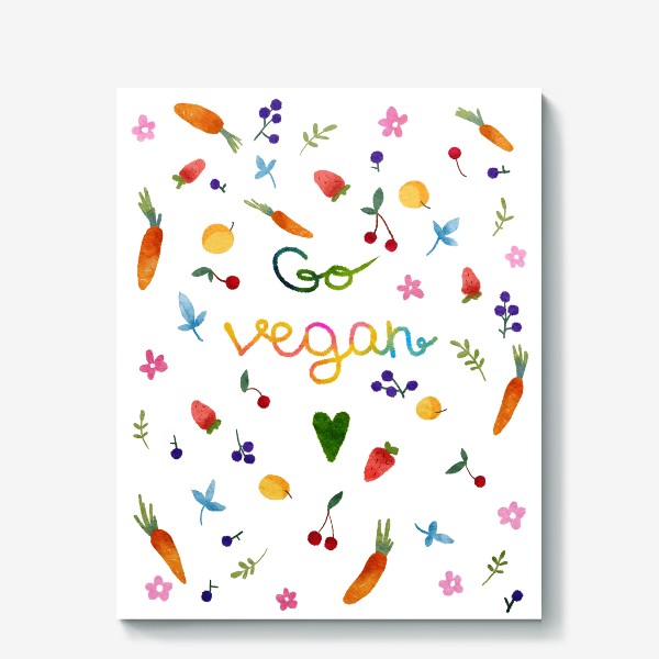 Холст «Go vegan»