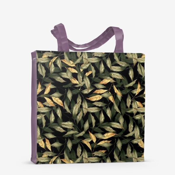 Сумка-шоппер «Зеленые и золотые листья»