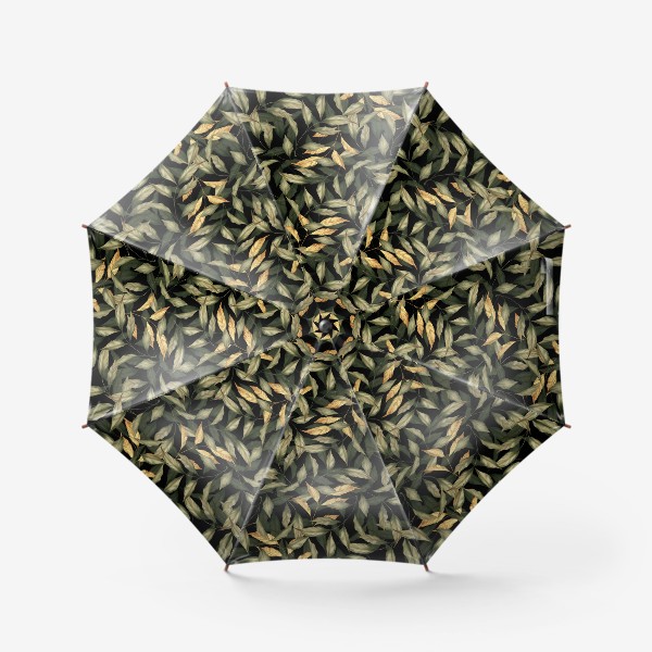 Зонт «Зеленые и золотые листья»