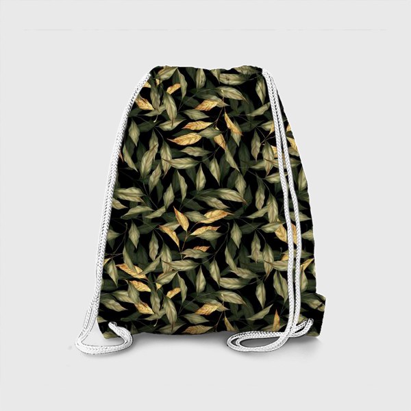 Рюкзак «Зеленые и золотые листья»