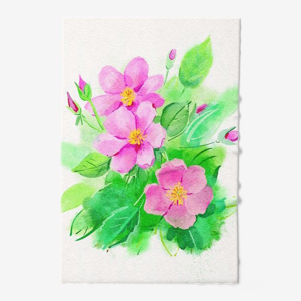 Полотенце «цветы шиповника»
