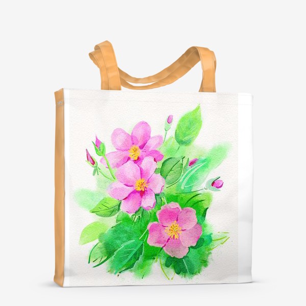 Сумка-шоппер «цветы шиповника»