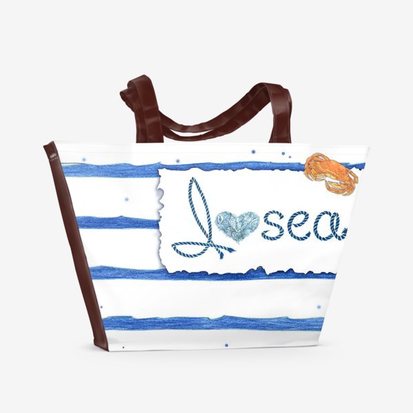 Пляжная сумка «I love sea»