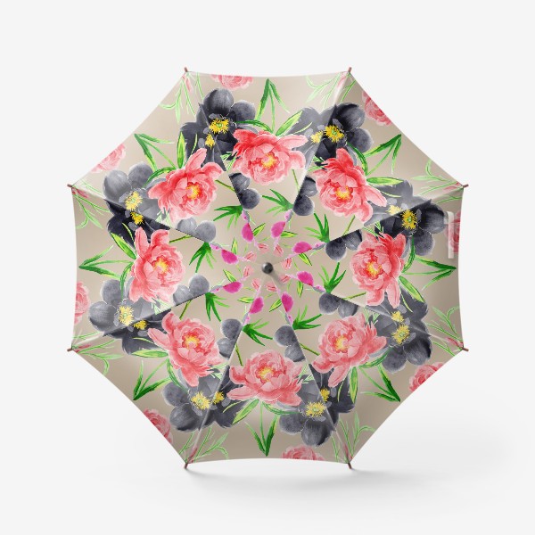 Зонт «пионы из сада »