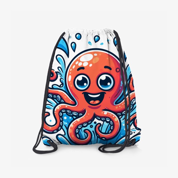 Рюкзак «Забавный красный осьминог»