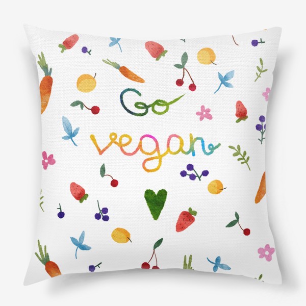 Подушка «Go vegan»