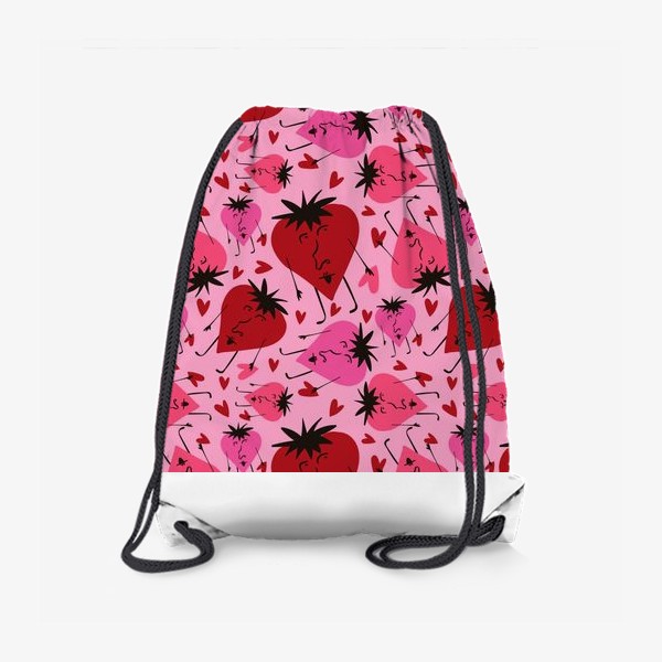 Рюкзак «Розовый паттерн с ягодками на День Святого Валентина»