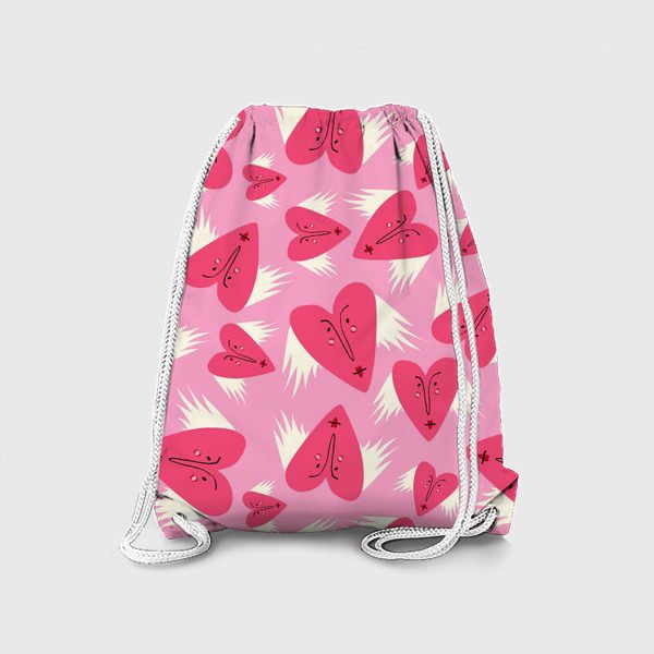 Рюкзак «яркий паттерн на День Всех Влюбленных »