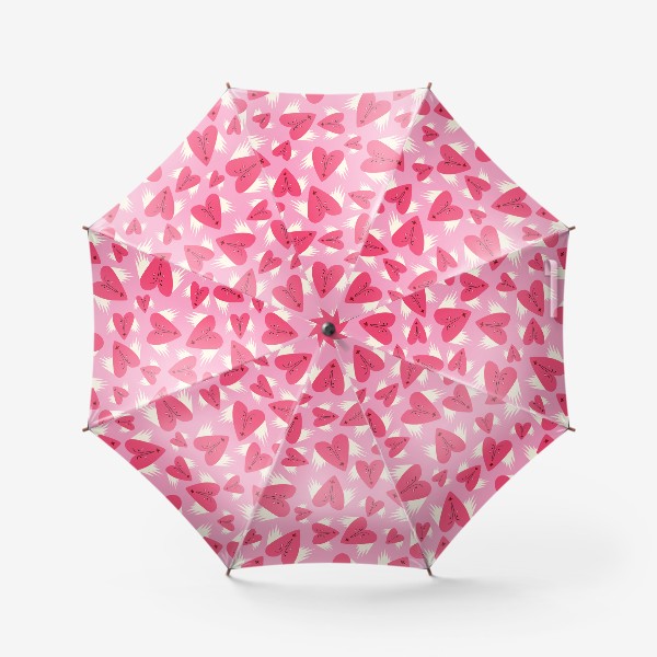 Зонт «яркий паттерн на День Всех Влюбленных »