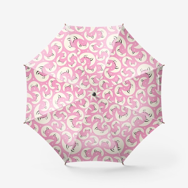 Зонт «Розовый паттерн с месяцем»