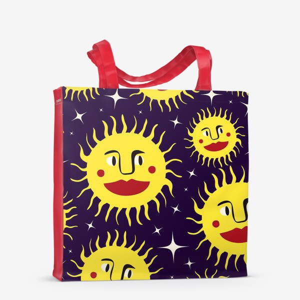 Сумка-шоппер «Паттерн с солнцем»