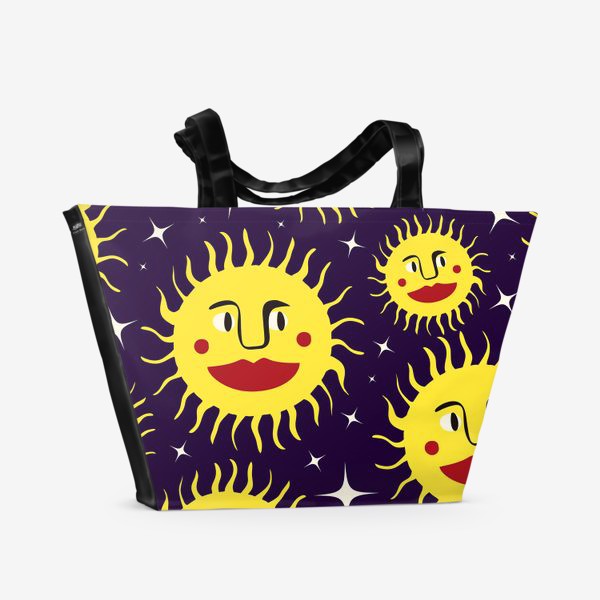 Пляжная сумка «Паттерн с солнцем»