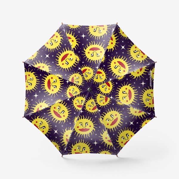Зонт «Паттерн с солнцем»