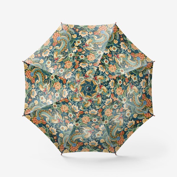 Зонт «Китайский дракон и цветы»