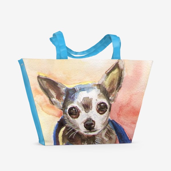 Пляжная сумка «Собака. Чихуахуа ди-джей»