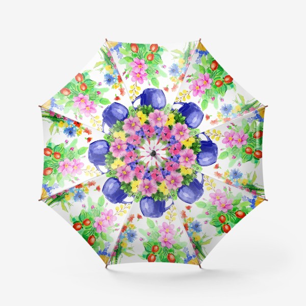 Зонт «цветы в чашке»