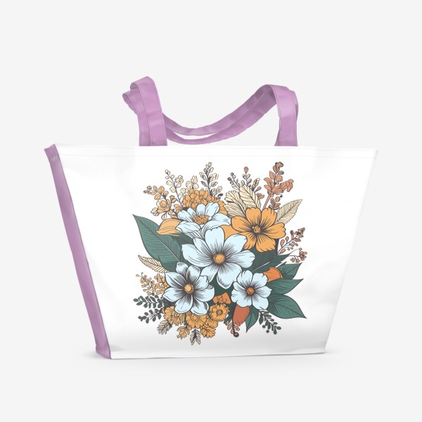 Пляжная сумка «Лето. Цветы.»