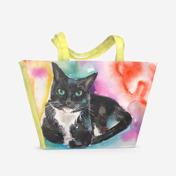 Пляжная сумка «Черный кот »