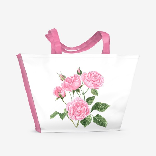 Пляжная сумка «Розы винтаж»