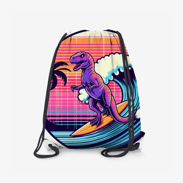 Рюкзак «Тираннозавр на доске для серфинга»