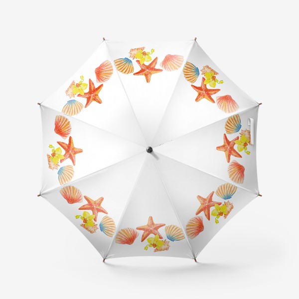 Зонт «звезда и орхидея»