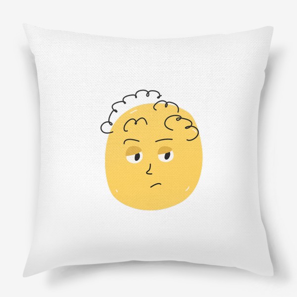 Подушка «Уставшее желтое лицо»